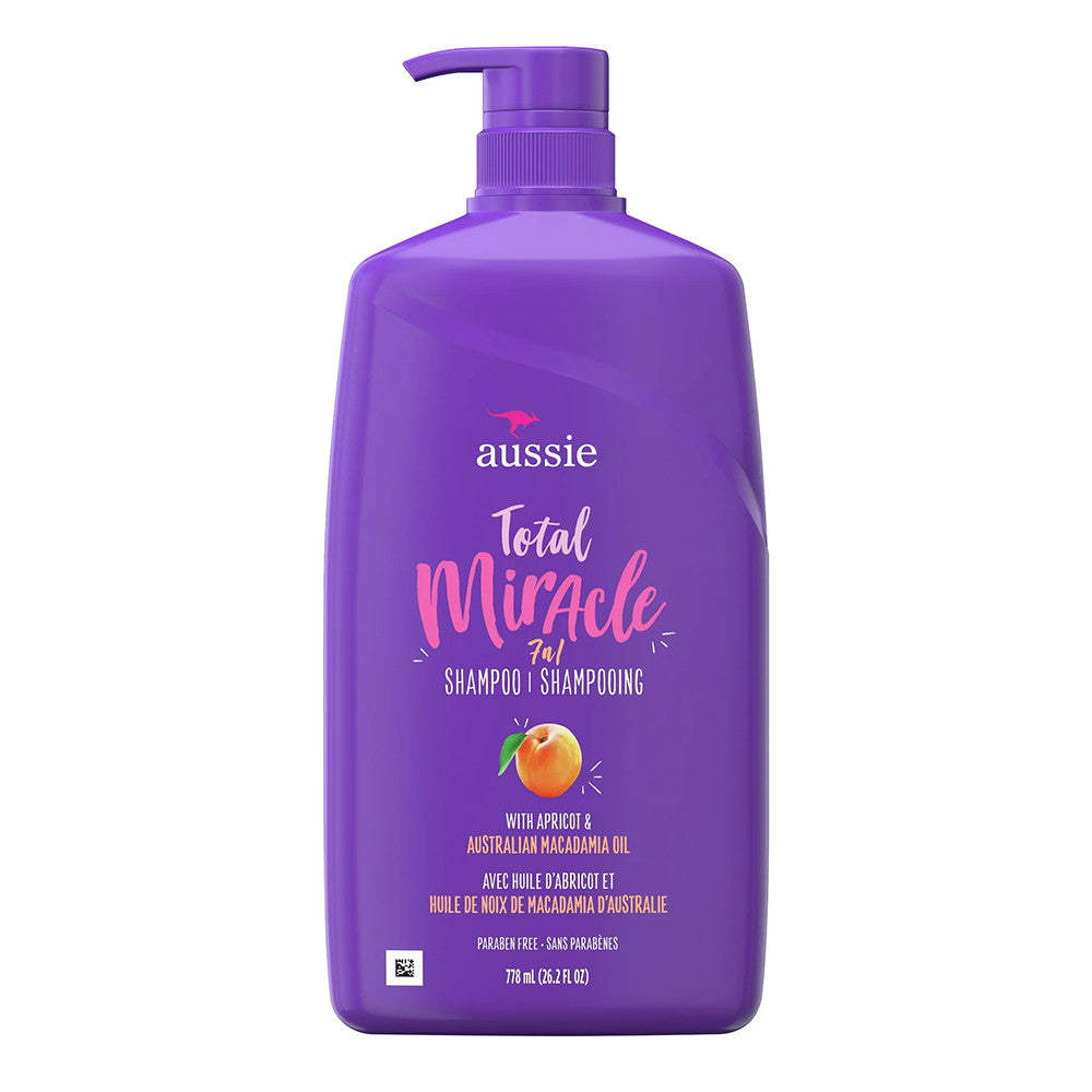 Aussie Total Miracle 7 in1 Shampoo with Pump, 26.2 Oz